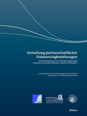 cover image of Gestaltung partnerschaftlicher Outsourcingbeziehungen